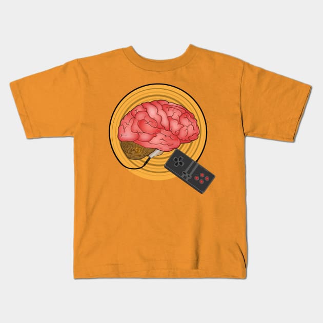 Brain Control Kids T-Shirt by Johnny Nova